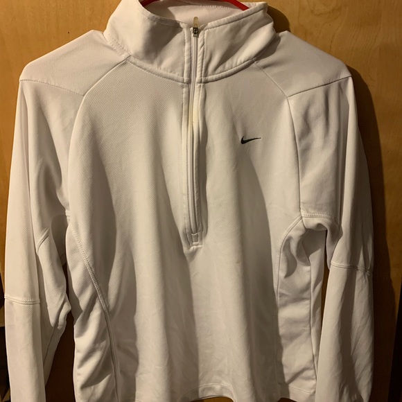 sweater, nike hoodie, nike pro, nike sweater, white, white sweater, hoodie, brand, white top 